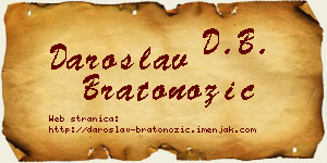 Daroslav Bratonožić vizit kartica